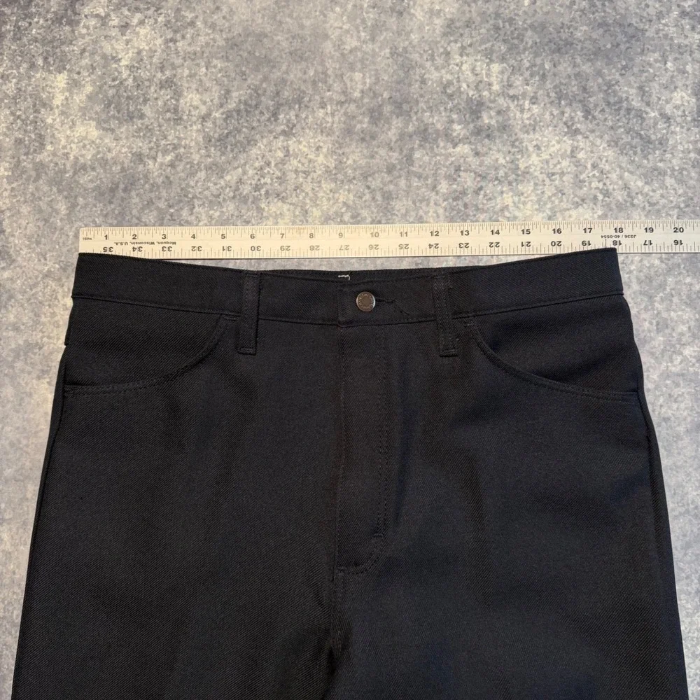 VTG Wrangler Wrancher Boot Pants Mens 36x32 Navy Polyester Made in USA NWT